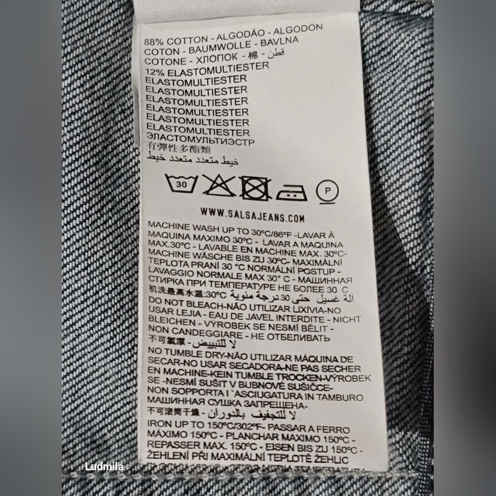 SALSA Women's Size‎ M Blue Denim Jacket with Embroidered Back - Picture 11 of 11